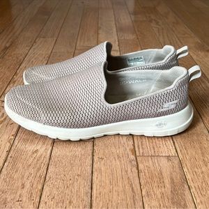 Skechers Women's Slip-On Sneakers - Taupe and White